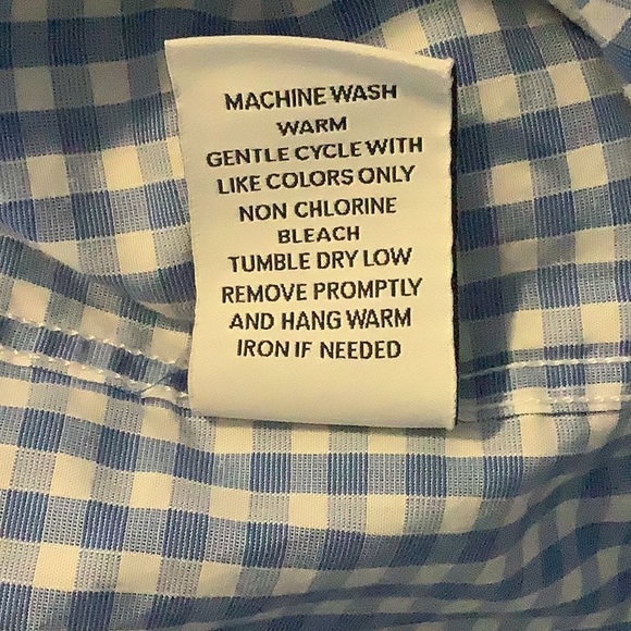 💥 Collection by Michael Strahan 18R blue check button up shirt - Picture 6 of 9